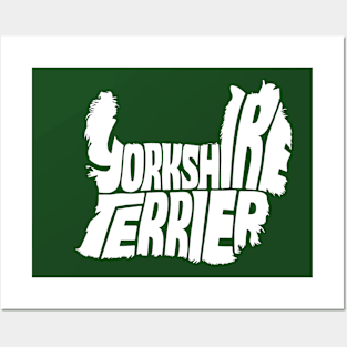 Yorkshire terrier white Posters and Art